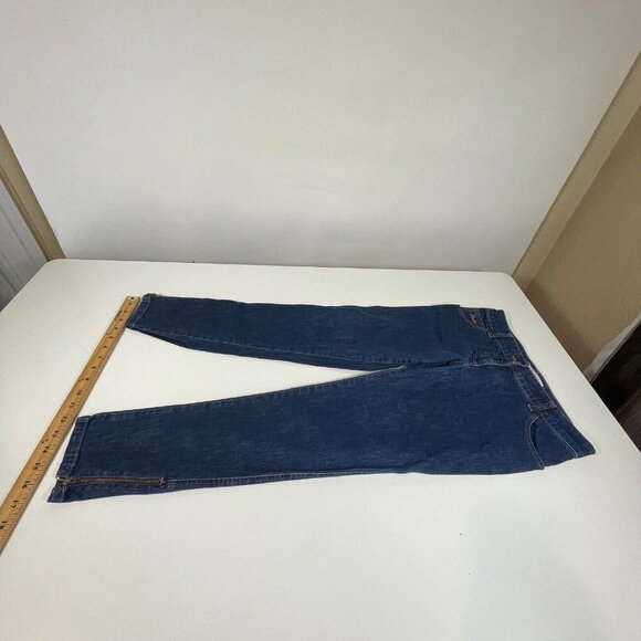 Stella Mccartney Womens Low Rise Straight Cut Pants Blue 38 16 Zipper Button - Picture 2 of 12